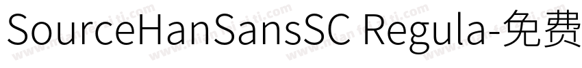SourceHanSansSC Regula字体转换